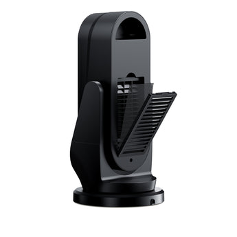 PTC space heater side view with vent grille and base
