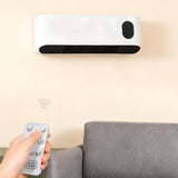 Wall-mounted electric heater with remote control for temperature settings