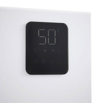 Convection heater control area with black display showing 51 and icons