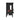 Black electric fireplace heater showing side panel and flame window with glowing logs