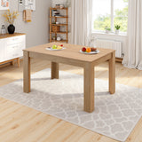 Modern rectangular wooden dining table, original wood finish
