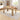 Modern rectangular wooden dining table, original wood finish