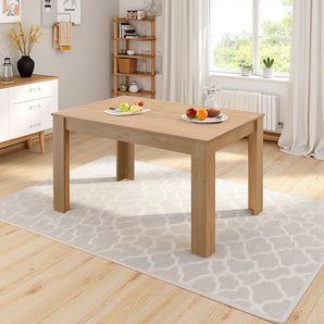 Modern rectangular wooden dining table, original wood finish