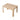 Rectangular wooden dining table, light oak tone, simple modern design