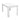 White rectangular wooden dining table, side view of legs and apron
