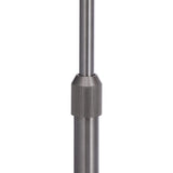 Adjustable arch LED floor lamp: dark metal base section