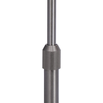 Adjustable arch LED floor lamp: dark metal base section
