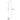 Double-headed silver floor lamp with two white globe shades, 180 cm tall
