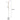 Double-headed brass floor lamp, 180 cm tall; 23 cm round base