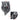 Wall-mounted axial exhaust fan with black wall bracket and protective grille