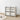 67cm white storage cabinet on legs with 6 bins and reinforced side panels