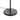 Black round base of industrial floor light with upright support pole