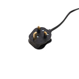 Industrial floor light plug with black cord connector