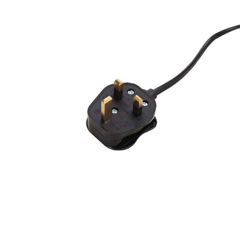 Industrial floor light plug with black cord connector
