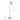 Size diagram of metal floor light: mesh shade on tall pole with round base