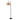 Woven rattan floor lamp with dome shade, black stand and base