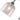 Close-up of clear glass shade showing lit filament bulb and metal mounting collar