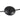 Black inline foot switch for floor lamp with round textured control and cord