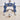 Blue kids basketball hoop with football goal, wide animal frame and net
