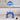 Blue kids basketball hoop with football goal, raised rim and yellow net
