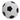 White football with black panel patches and textured surface