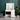 White dressing table with lighted mirror, open cabinet section and drawer storage