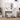 White vanity table with large lighted mirror, drawers and matching cushioned stool