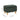 Green upholstered storage ottoman, teddy fleece/chenille, wooden legs