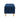 Stauraum-Hocker aus Teddy-Fleece, blau, kompakte Form, Holzfüße