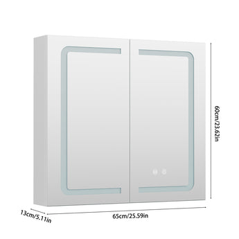 Double-door bathroom mirror cabinet dimensions diagram, framed mirrors and controls