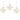 Set of three heart-shaped glass ornaments with iridescent rainbow finish