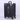 Black lockable 2-drawer makeup case, corner locks and rolling casters visible