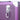 Purple lockable cosmetic travel case, chrome latch with keyhole and hinged handle