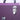 Purple 2-drawer cosmetic case with secure chrome lock and carry handle straps
