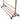 Close-up of slatted base and caster wheels on bamboo clothes coat rack