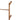 Close-up of bamboo side upright and top peg on wheeled garment rack