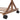 Close-up of bamboo rack corner joint and caster wheels at base frame