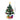 50cm mini artificial Christmas tree with gold star, multicolor baubles, lights, gift boxes
