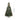 Decorative artificial Christmas tree with metal stand, 210 cm tall, lit with red and gold ornaments