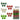 Assorted Christmas bauble ornaments in green, red, gold, and striped sets