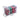 Clear box of mixed Christmas bauble and striped ornaments