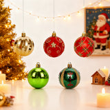 Assorted Christmas baubles and teardrop ornaments