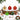 Christmas ornaments on snowy log: gold, red, green baubles and a teardrop