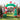 Inflatable Christmas archway with green top, red sides, Welcome sign and tree figures