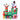 6 ft Christmas inflatable Polar Express set with snowman, elf, and candy-cane wheels