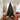 Artificial Christmas tree, dark green with multicolor lights, ornaments, on wood stand