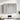 Rectangle LED bathroom mirror with glowing inner border and clear reflective glass