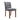 Upholstered dining chair in dark grey with button-tufted back and studded seat trim