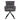 Gray upholstered swivel chair with black conical legs and cushioned back