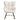 Cream upholstered rocking lounge chair with high backrest and padded armrests